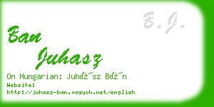 ban juhasz business card